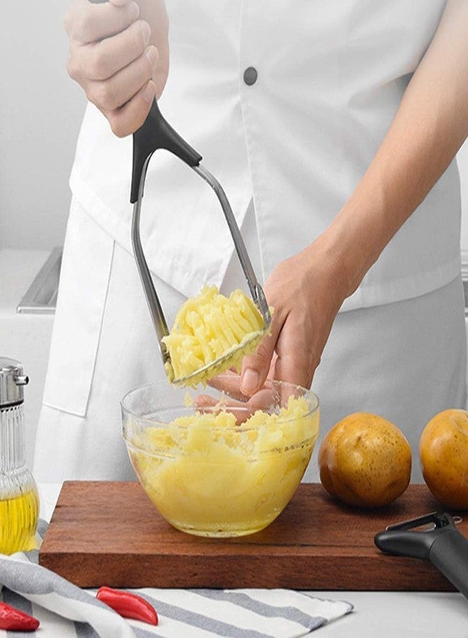 Takositio Stainless Steel Flexible Potato Masher Take Less Space, Gives a Good Grip for Vegetable Smasher, Boiled Potatoes, Pav Bhaji, Stuffed Paratha Silver - Image 5
